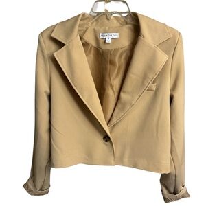 Women’s AND NOW THIS Camel Color Cropped Lined Blazer
Size - M BNWT